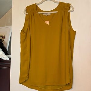 NWT size 16 Loft mustard yellow blouse